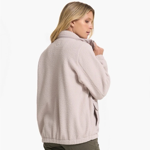 Vuori Plush Sherpa Utility Jacket - Light Taupe/crean - Picture 3 of 9